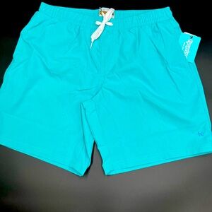 Men’s Tipsy Elves swim trunks size XL with built in mesh underwear. waist 16.5